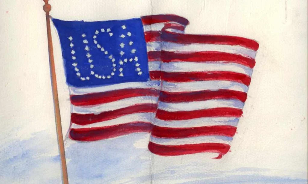 American Flag - 7. The USA Initials Flag